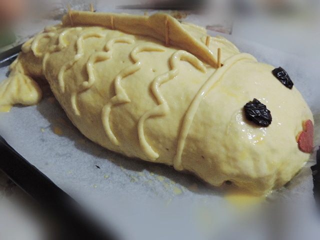 Трехслойная кулебяка &amp;quot;Золотая рыбка&amp;quot;