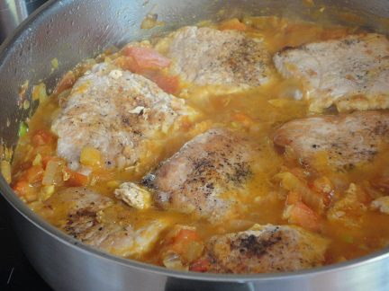 Филе из свинины с карри