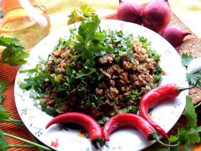 Почки с гречкой