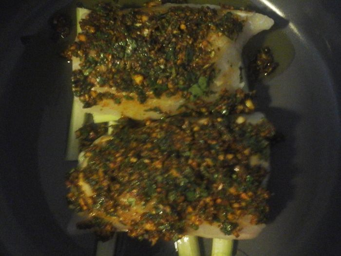 Филе трески с овощами